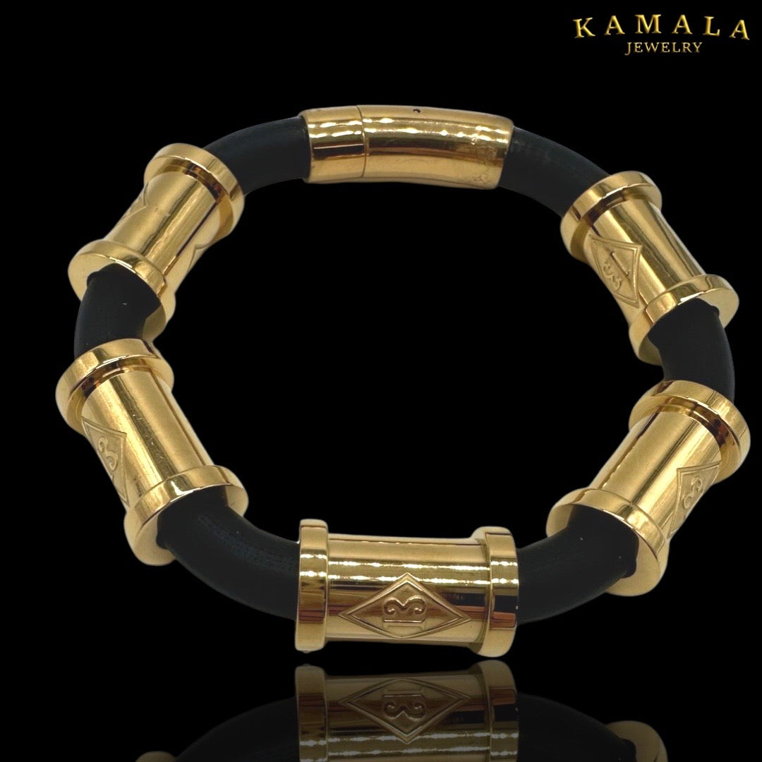 13 Exklusive Armband - Schwarz & Gold