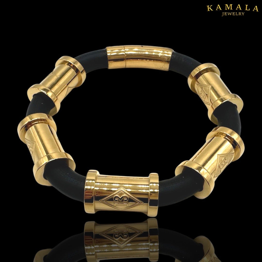 13 Exklusive Armband - Schwarz & Gold