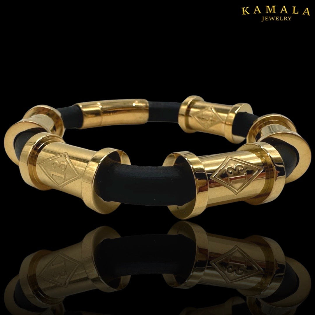 13 Exklusive Armband - Schwarz & Gold