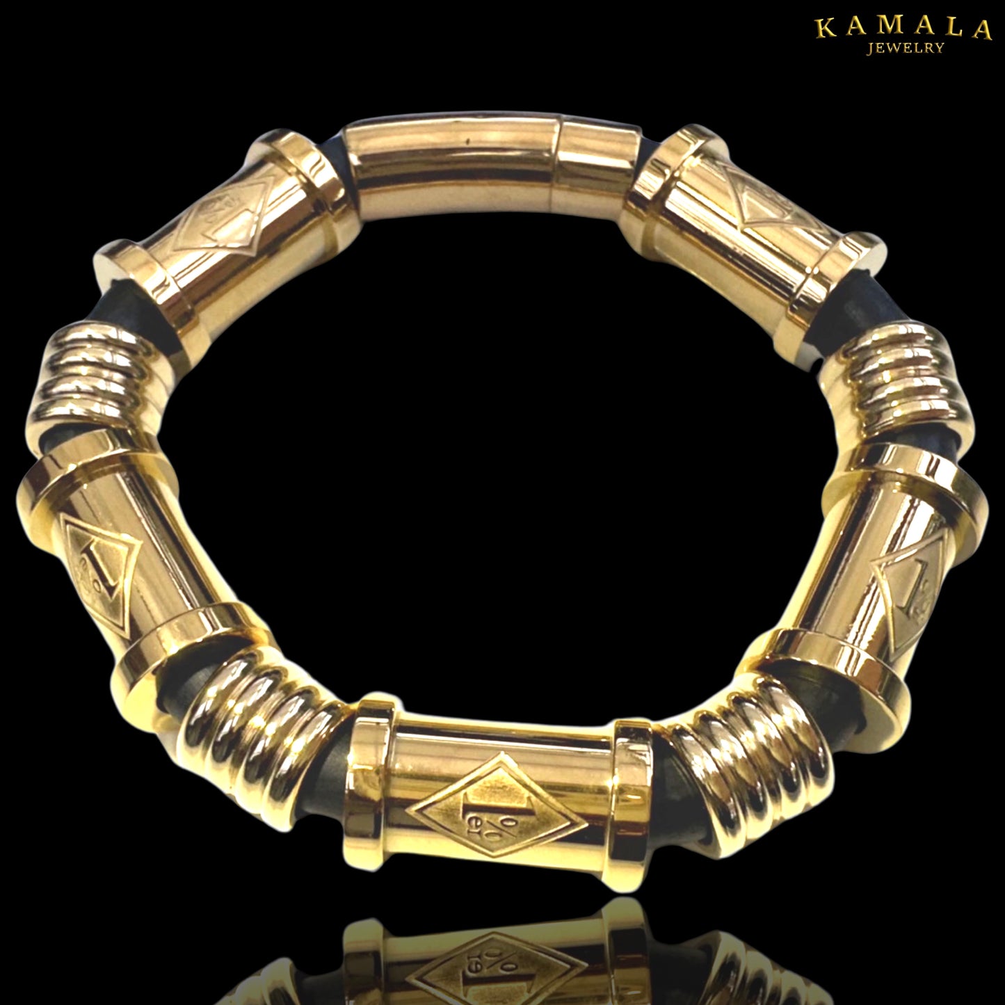 Exklusive 1%er Armband - Schwarz & Gold