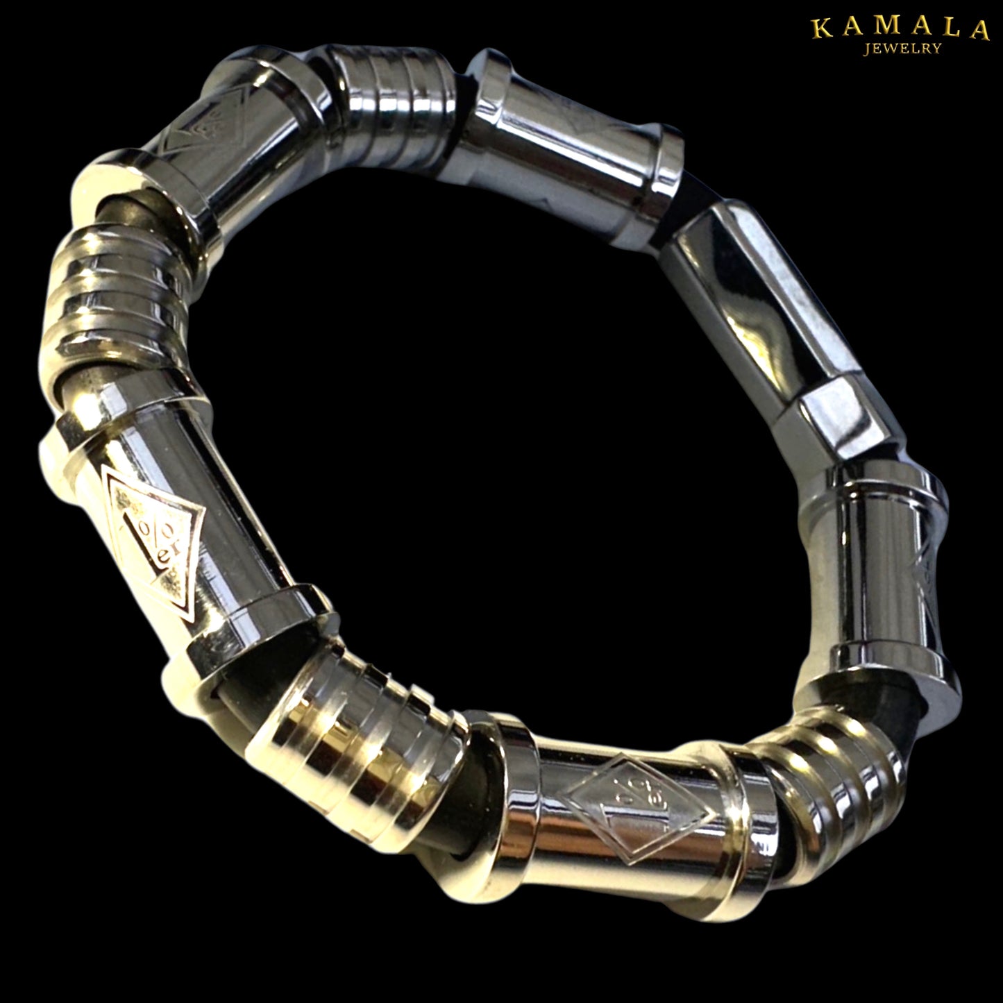 Exklusive 1%er Armband - Schwarz & Silber