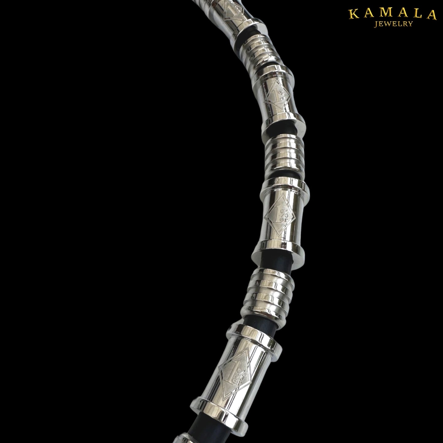 Exklusive Luxus 1%er Halskette - mit 14 -20 Hülsen - Silber