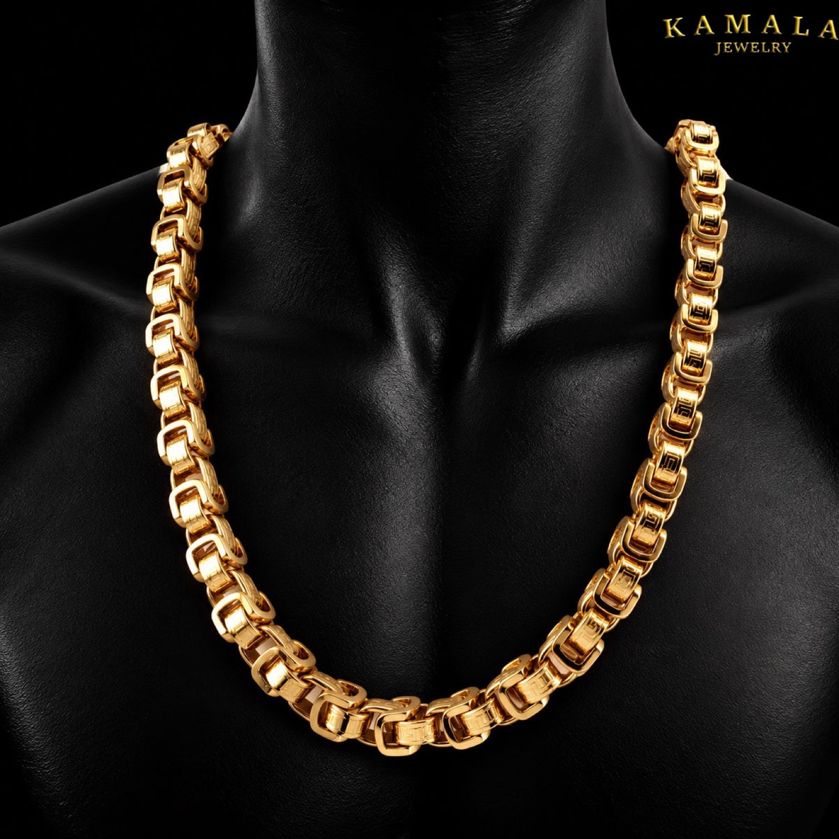 Premium Royal Box Chain Gold – Massive Königskette