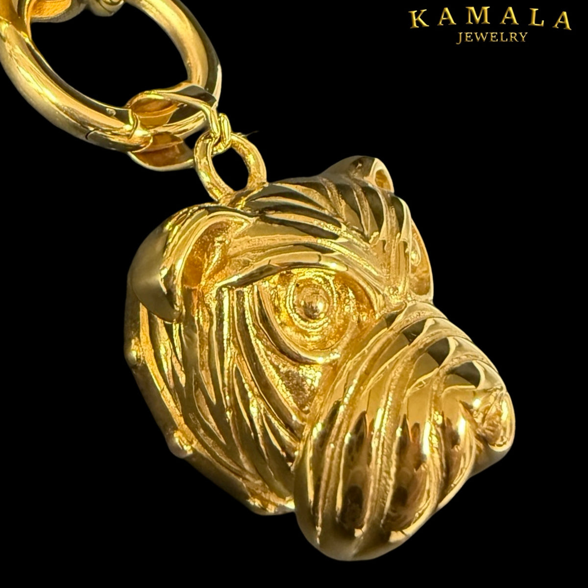 Bulldogge Anhänger – Gold | ca. 4 cm
