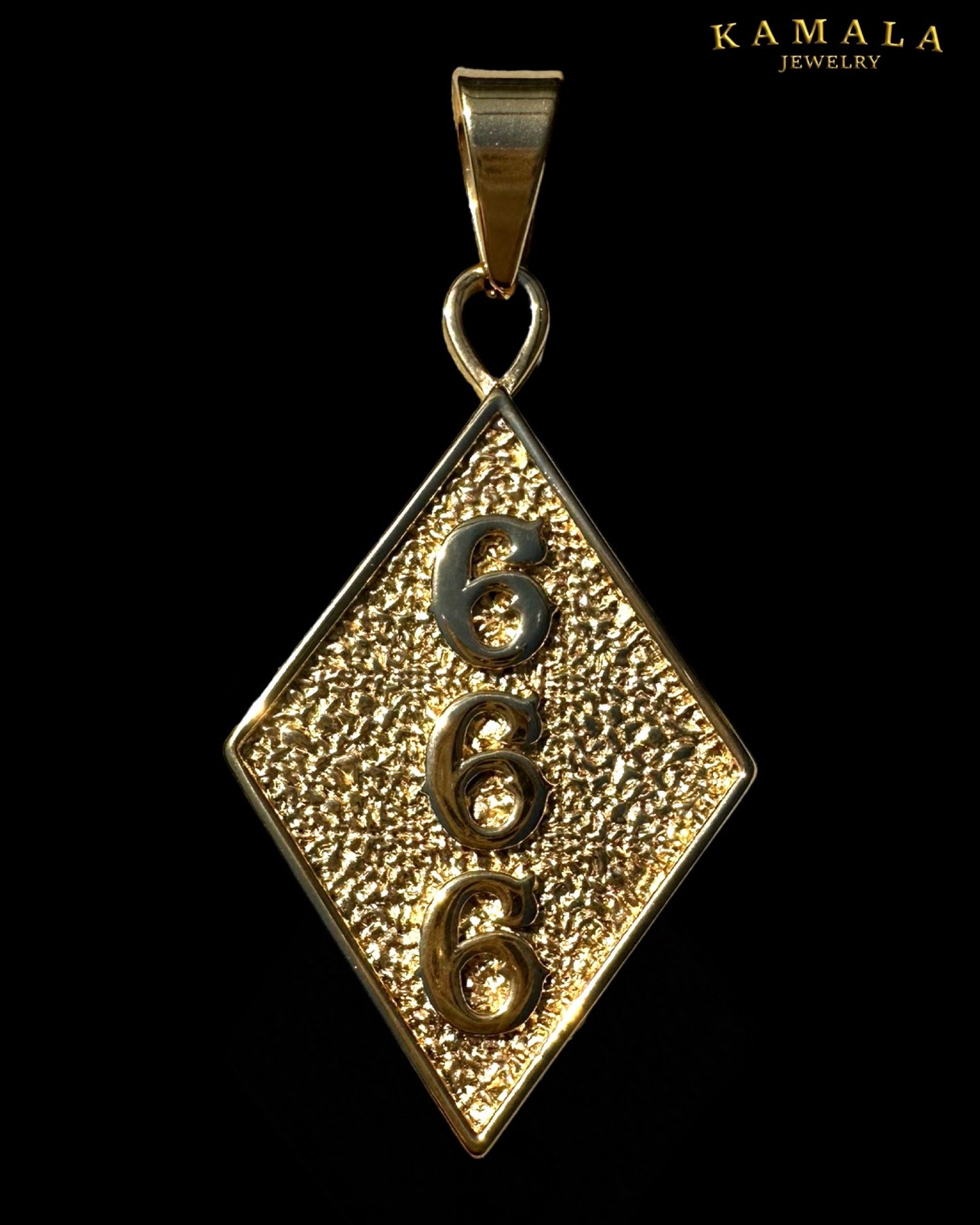 Anhänger mit 666 - Gold