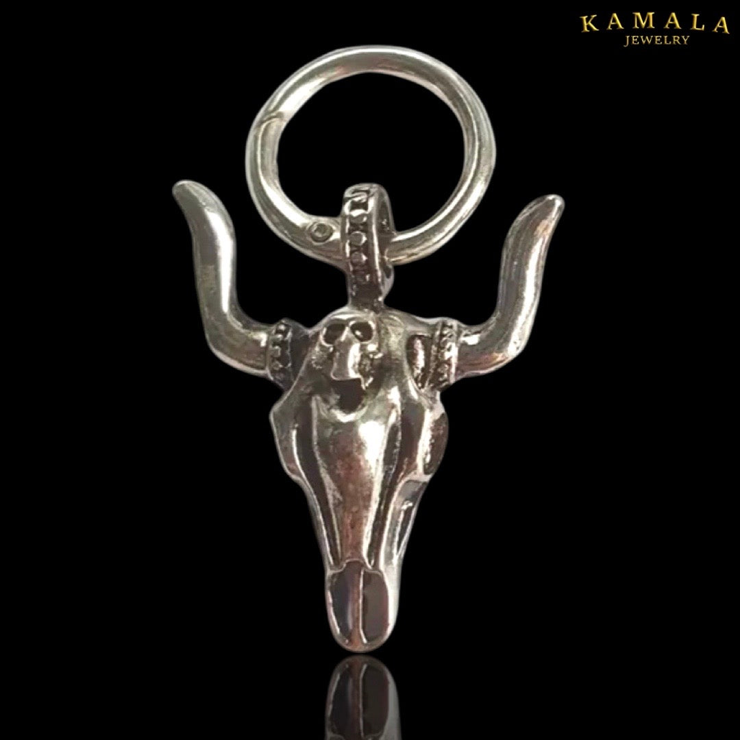 Anhänger mit Bull Kopf - Edelstahl