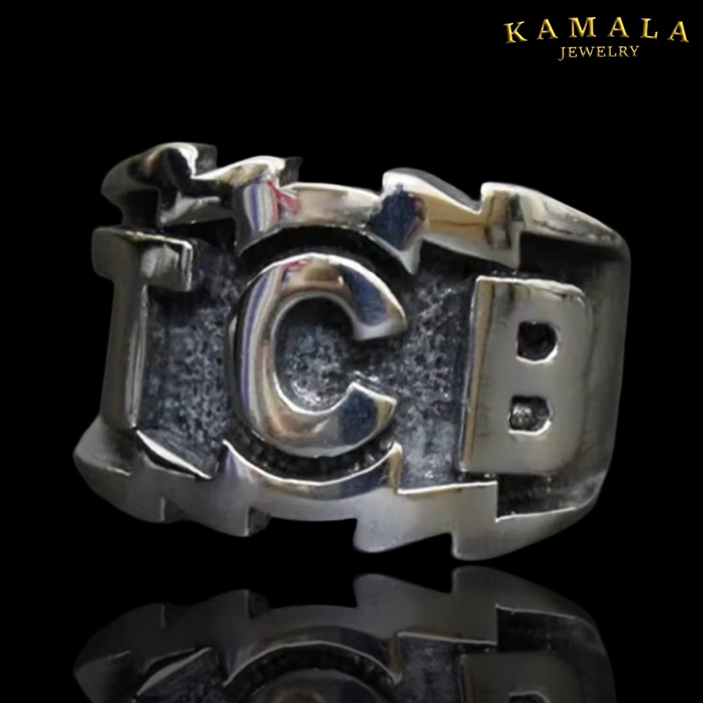Fingerring mit TCB Logo - Edelstahl