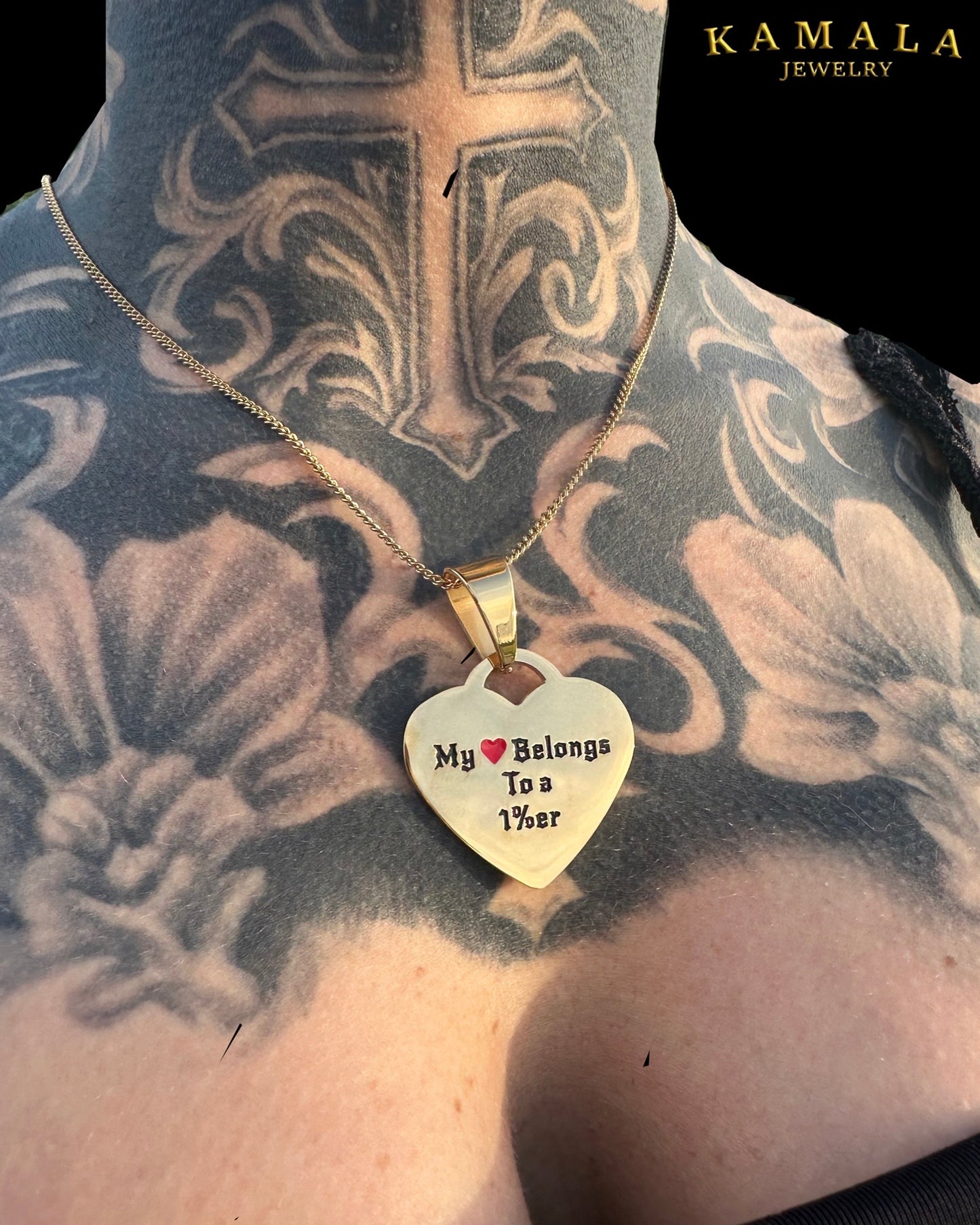 Herz Halskette - My Heart Belongs to a 1%er