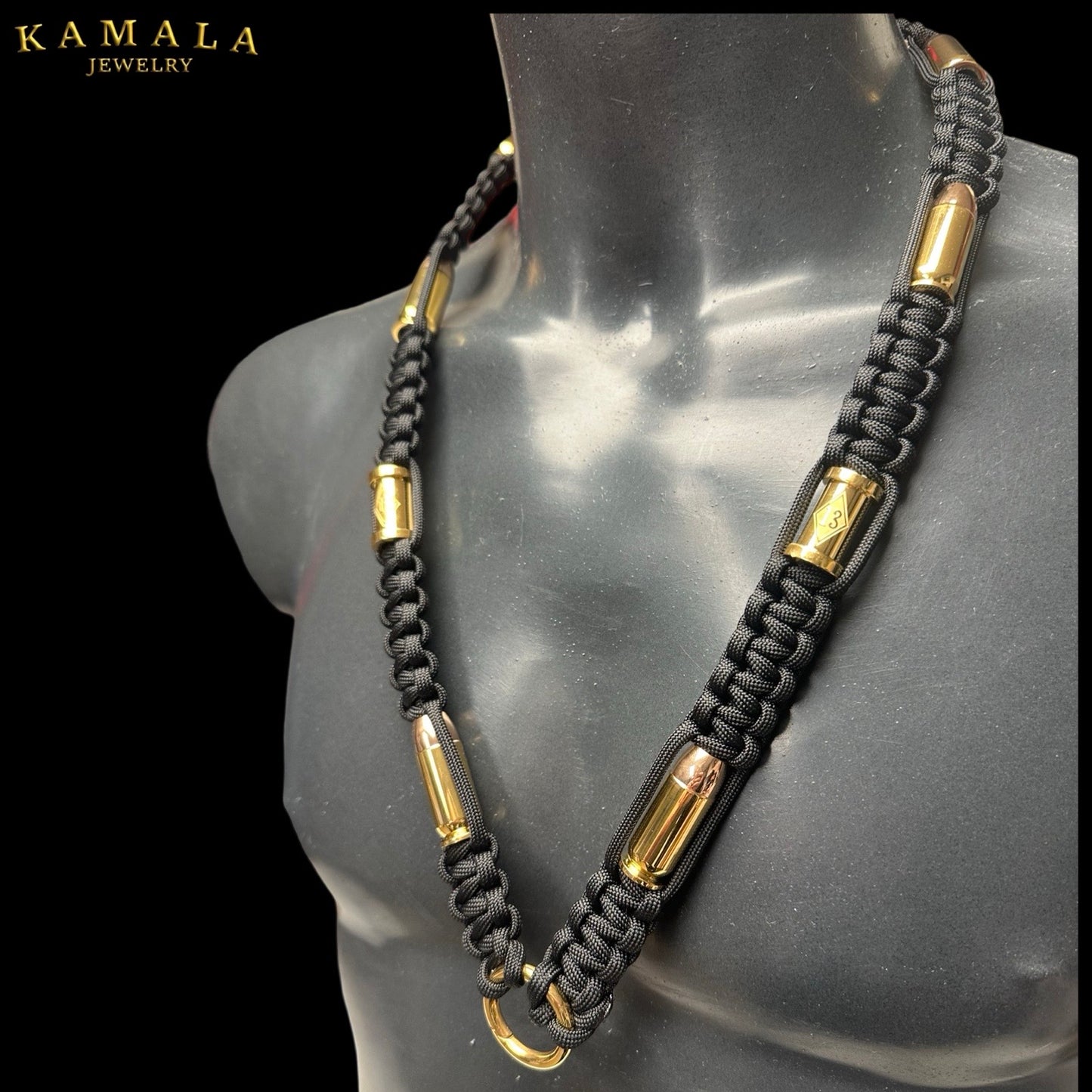Halskette - Madmax mit Bullets & 13 - Gold