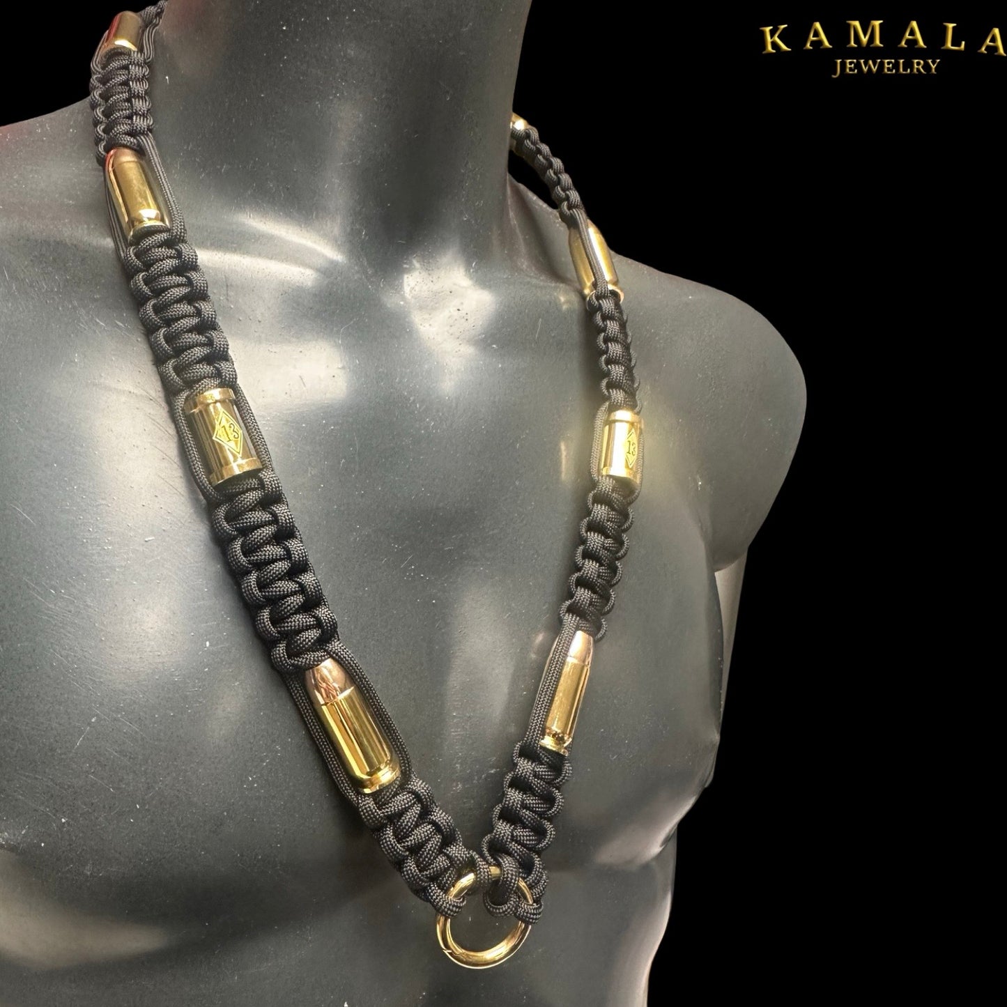 Halskette - Madmax mit Bullets & 13 - Gold