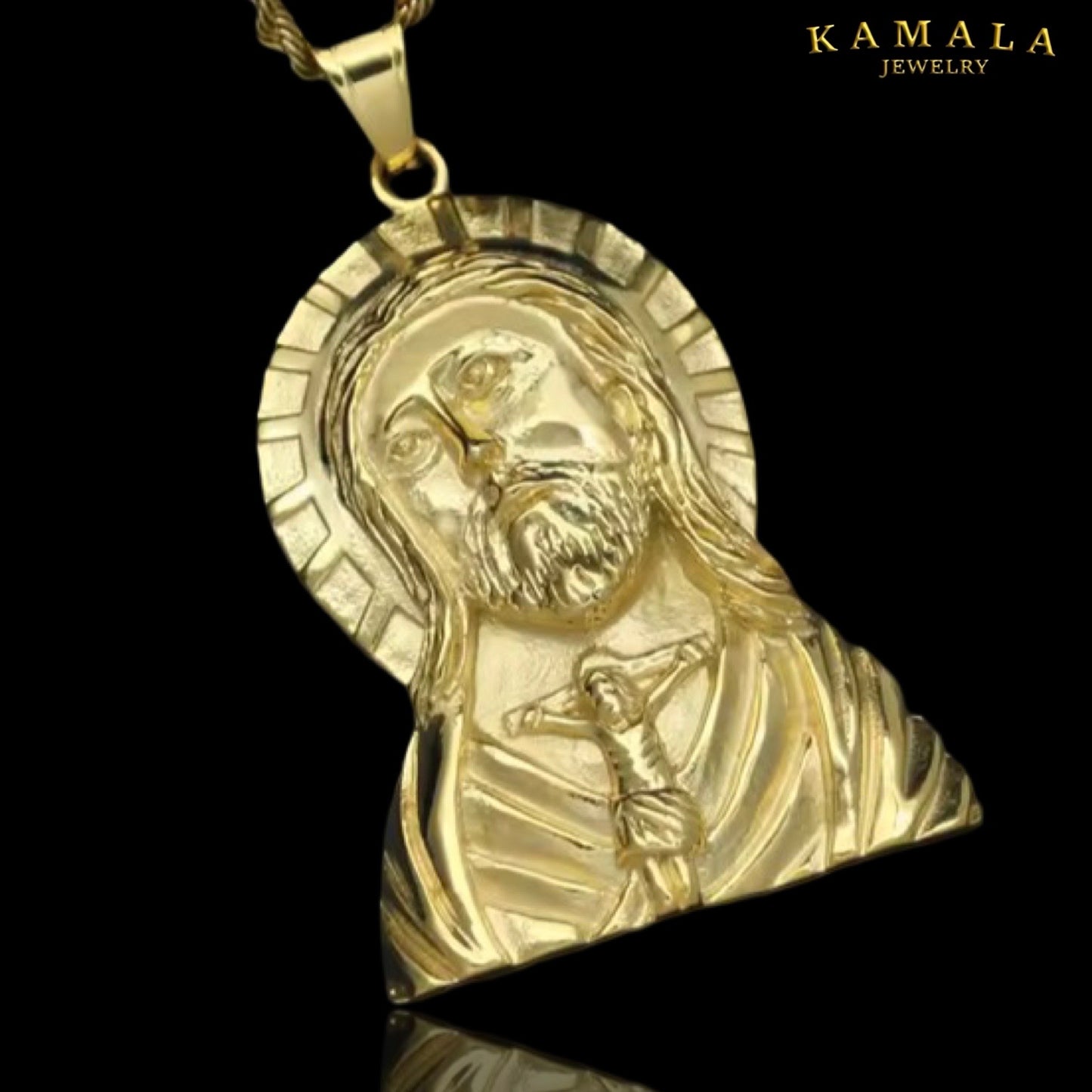 Jesus Anhänger - Gross - Gold