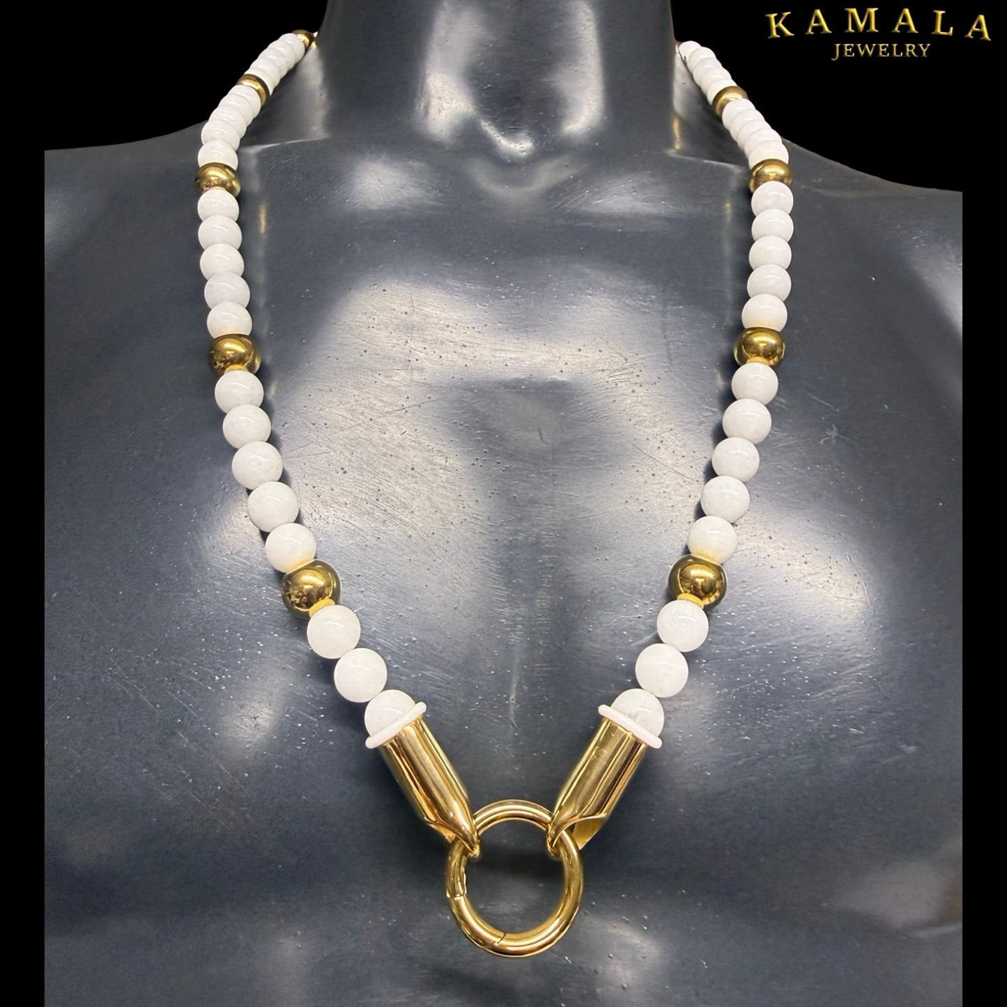 WHITE GOLD STONES EDITION – Perlenhalskette
