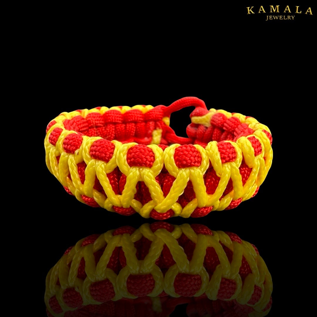 Madmax Armband - Doppelt - Rot mit Gelb