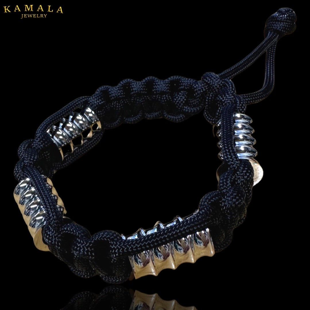 Madmax Armband - Schwarz mit Silber
