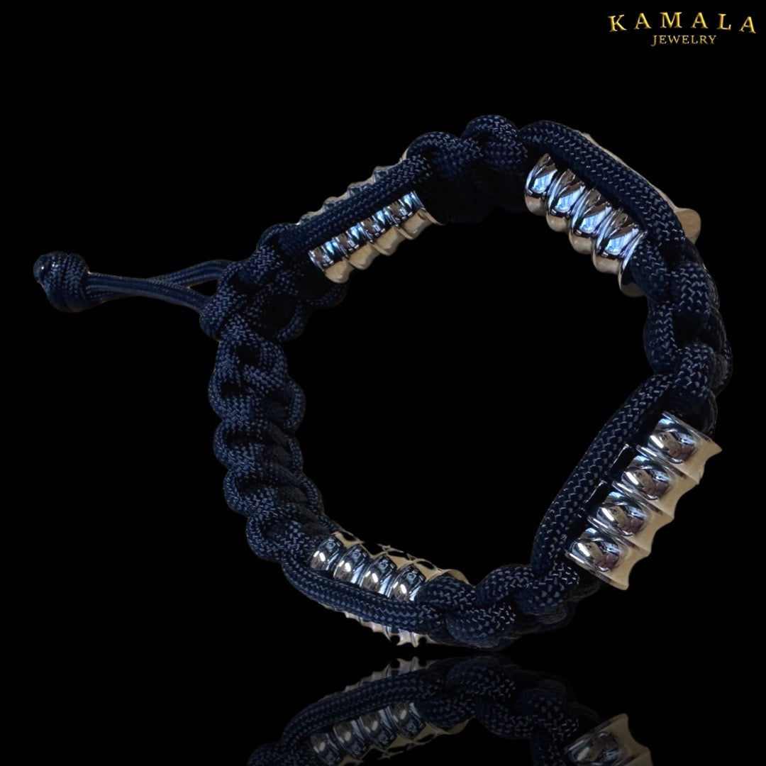 Madmax Armband - Schwarz mit Silber