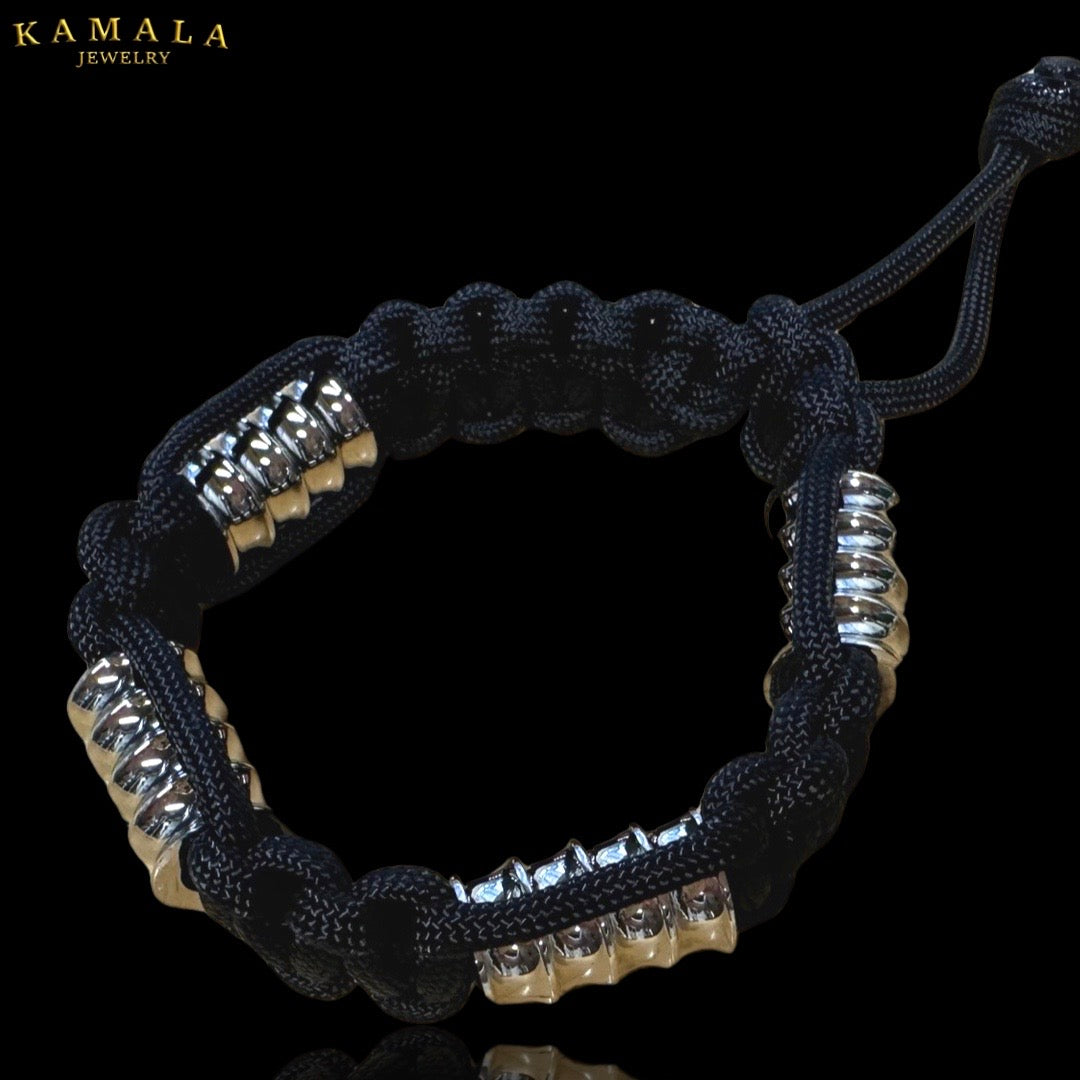 Madmax Armband - Schwarz mit Silber