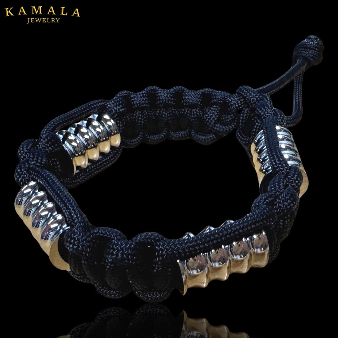 Madmax Armband - Schwarz mit Silber
