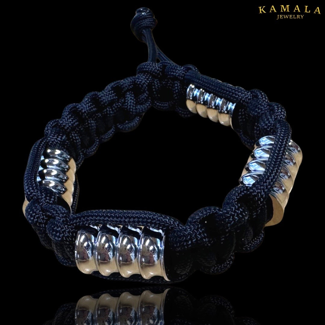 Madmax Armband - Schwarz mit Silber
