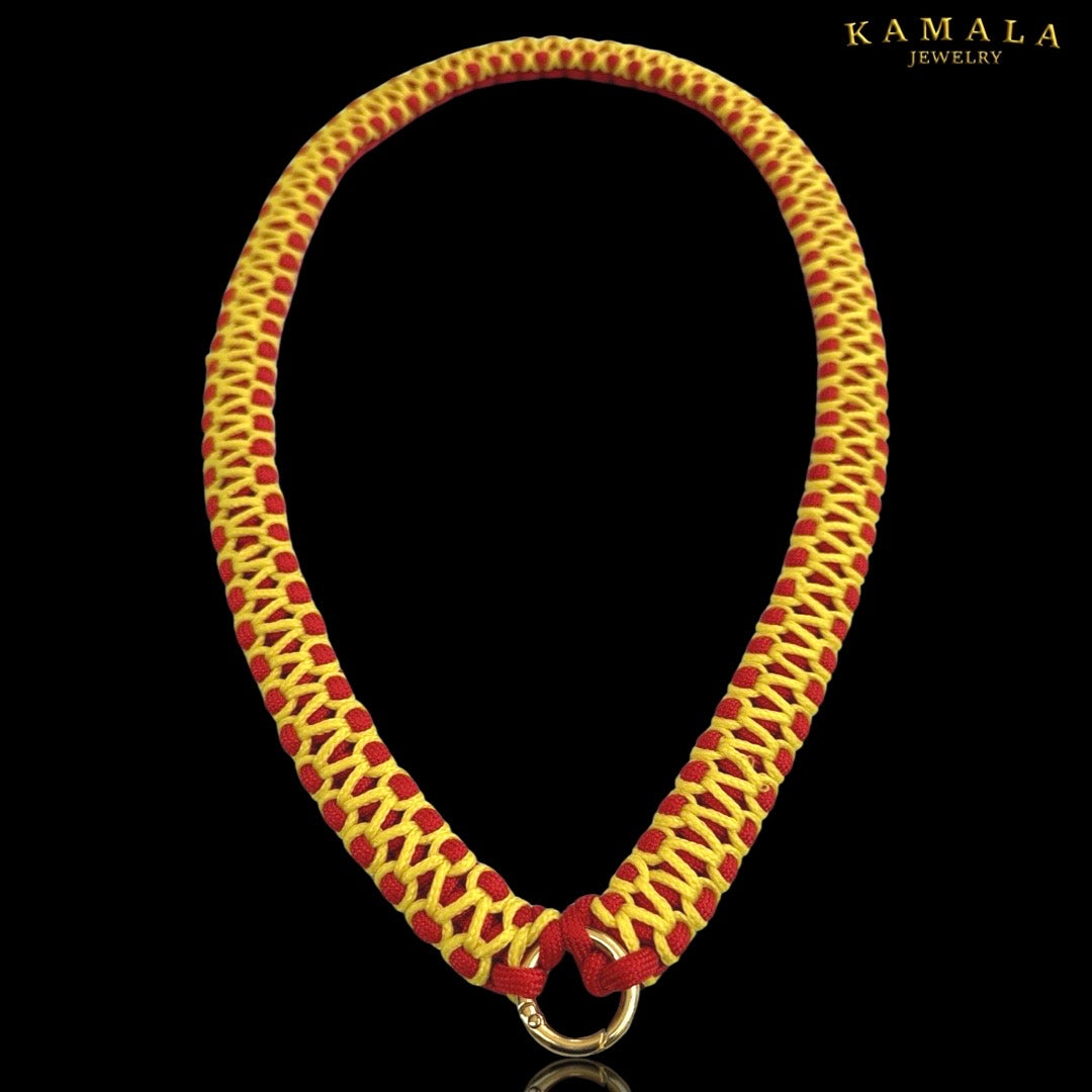 Madmax Halskette - Doppelt in Rot & Gelb