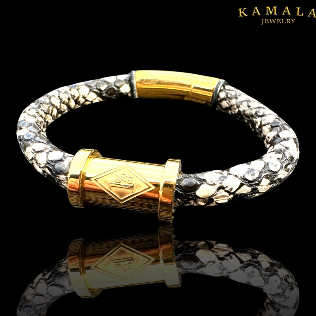 1%er Armband - Python & Gold