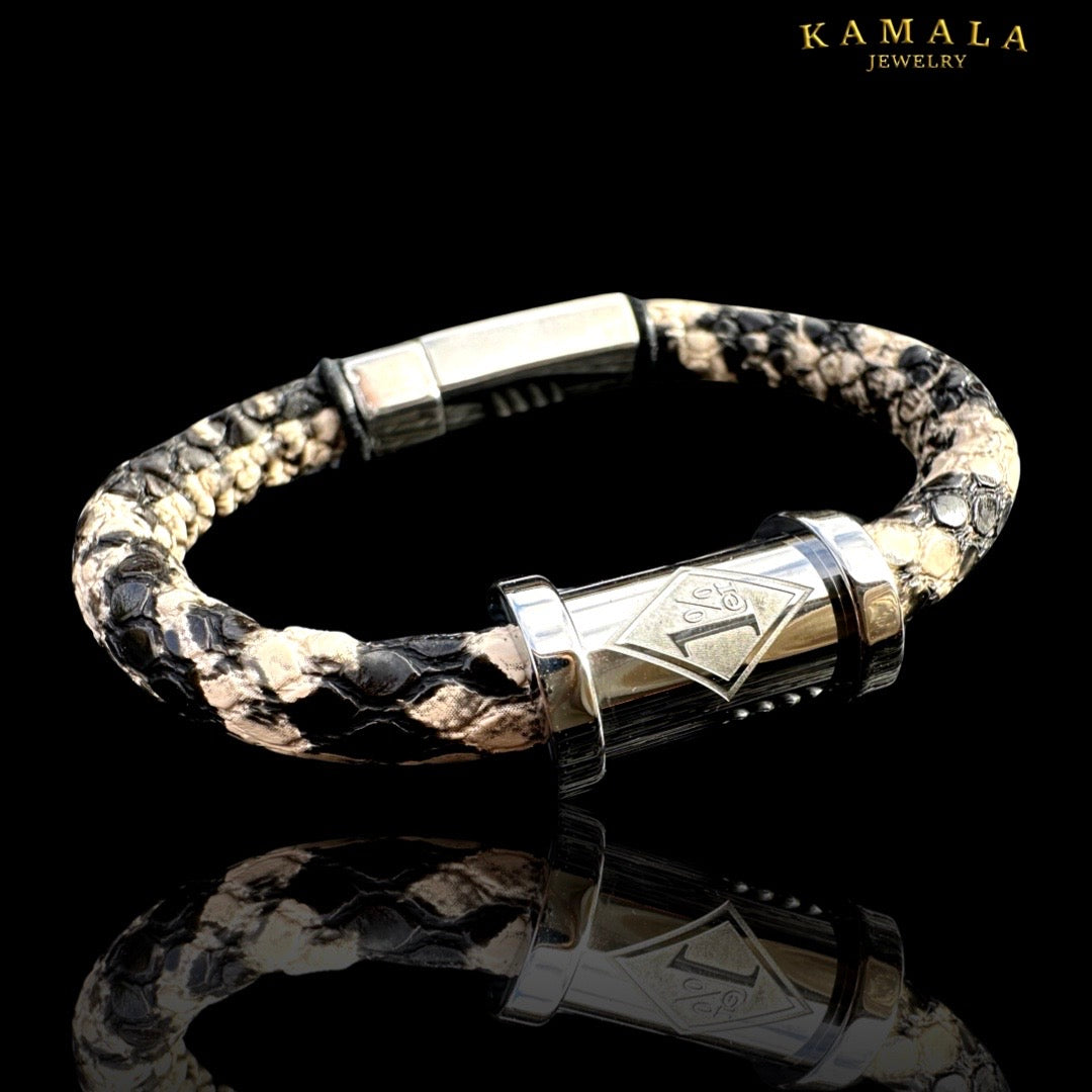 1%er Armband - Python & Silber