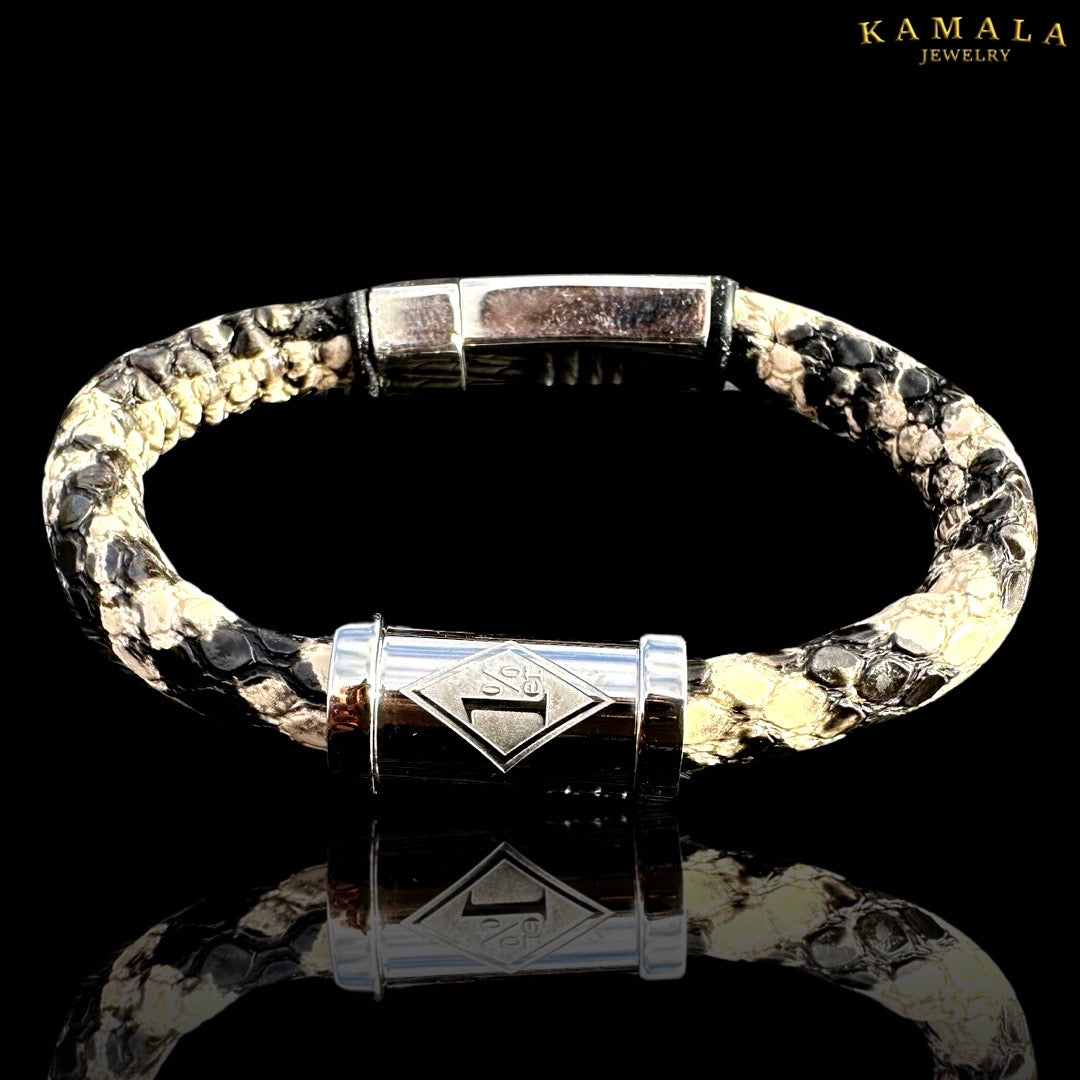 1%er Armband - Python & Silber