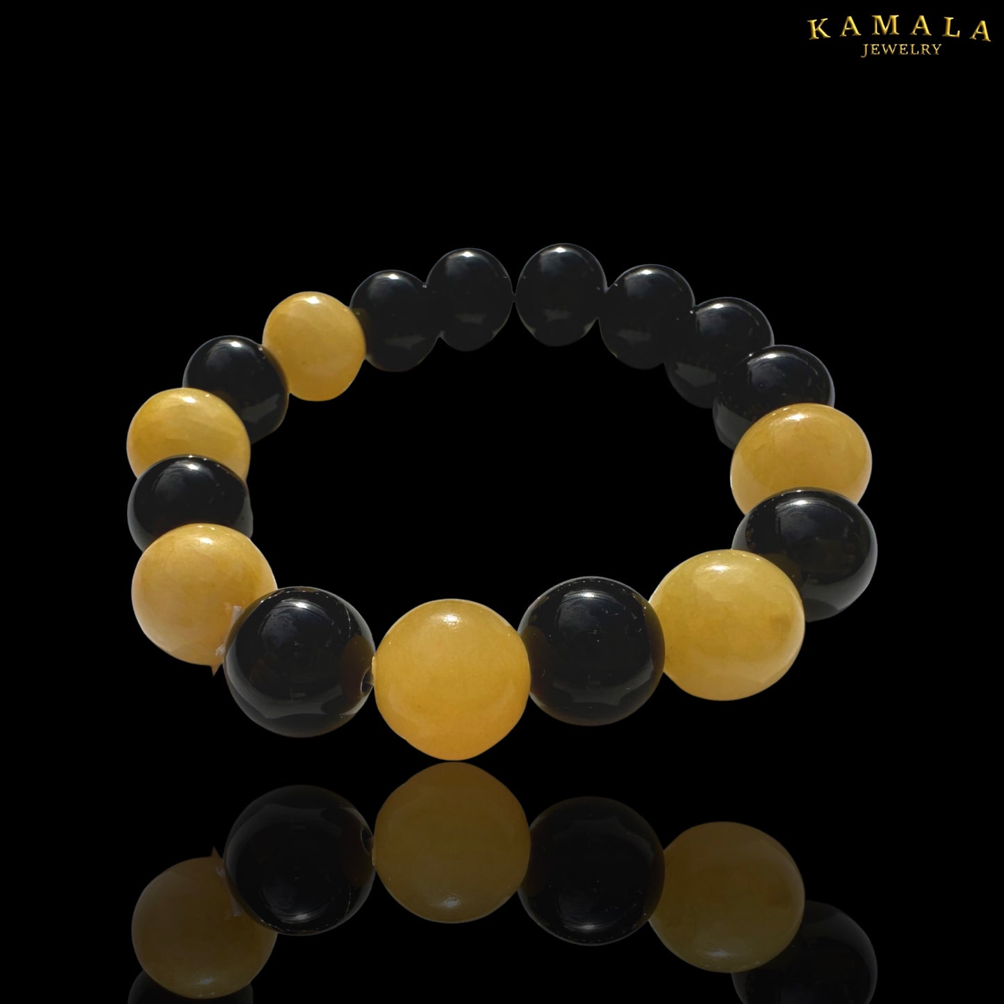Armband - Steine - Schwarz & Gelb