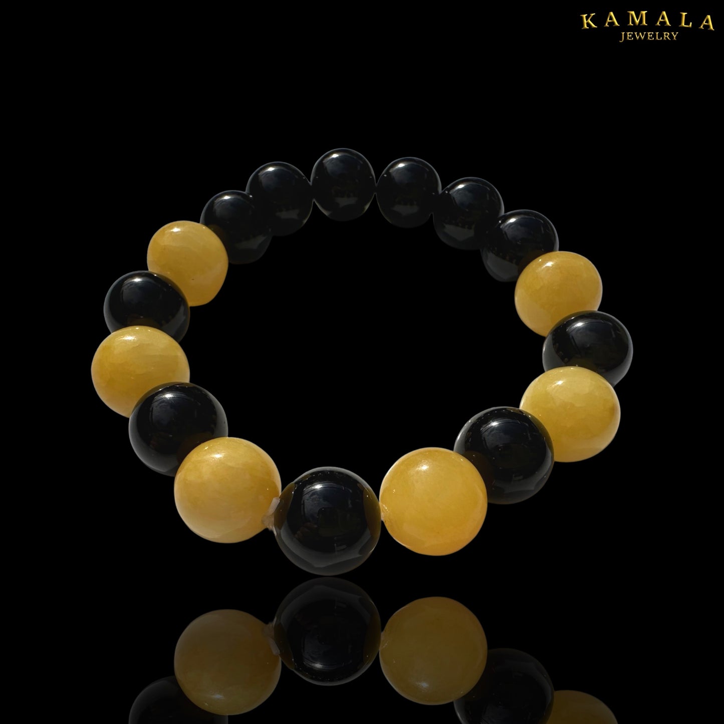 Armband - Steine - Schwarz & Gelb