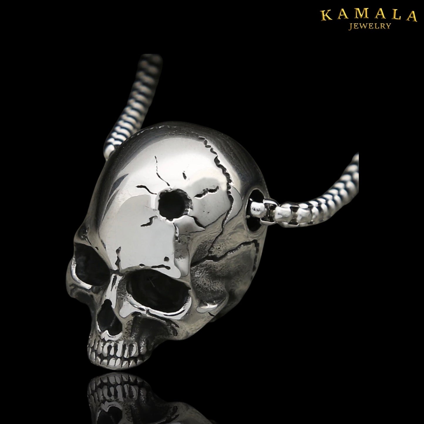 Halskette mit Skull - Edelstahl