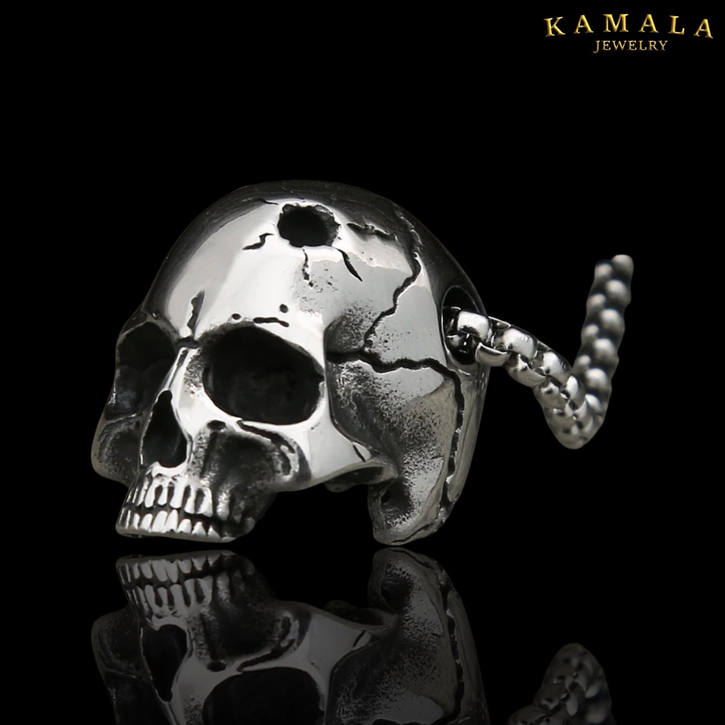 Halskette mit Skull - Edelstahl