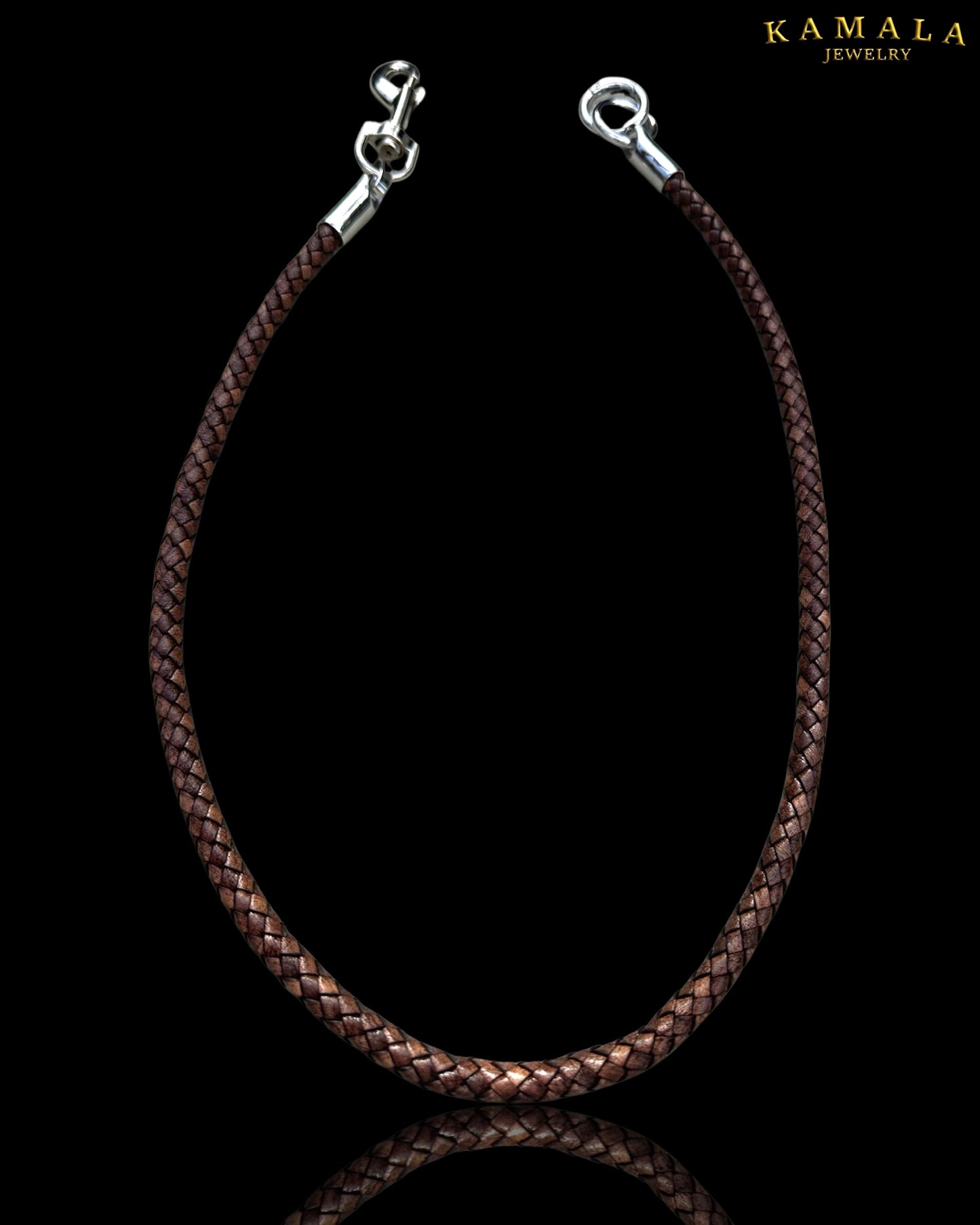 Hosenkette - Portemonnaie Kette - Leder Braun - 8mm