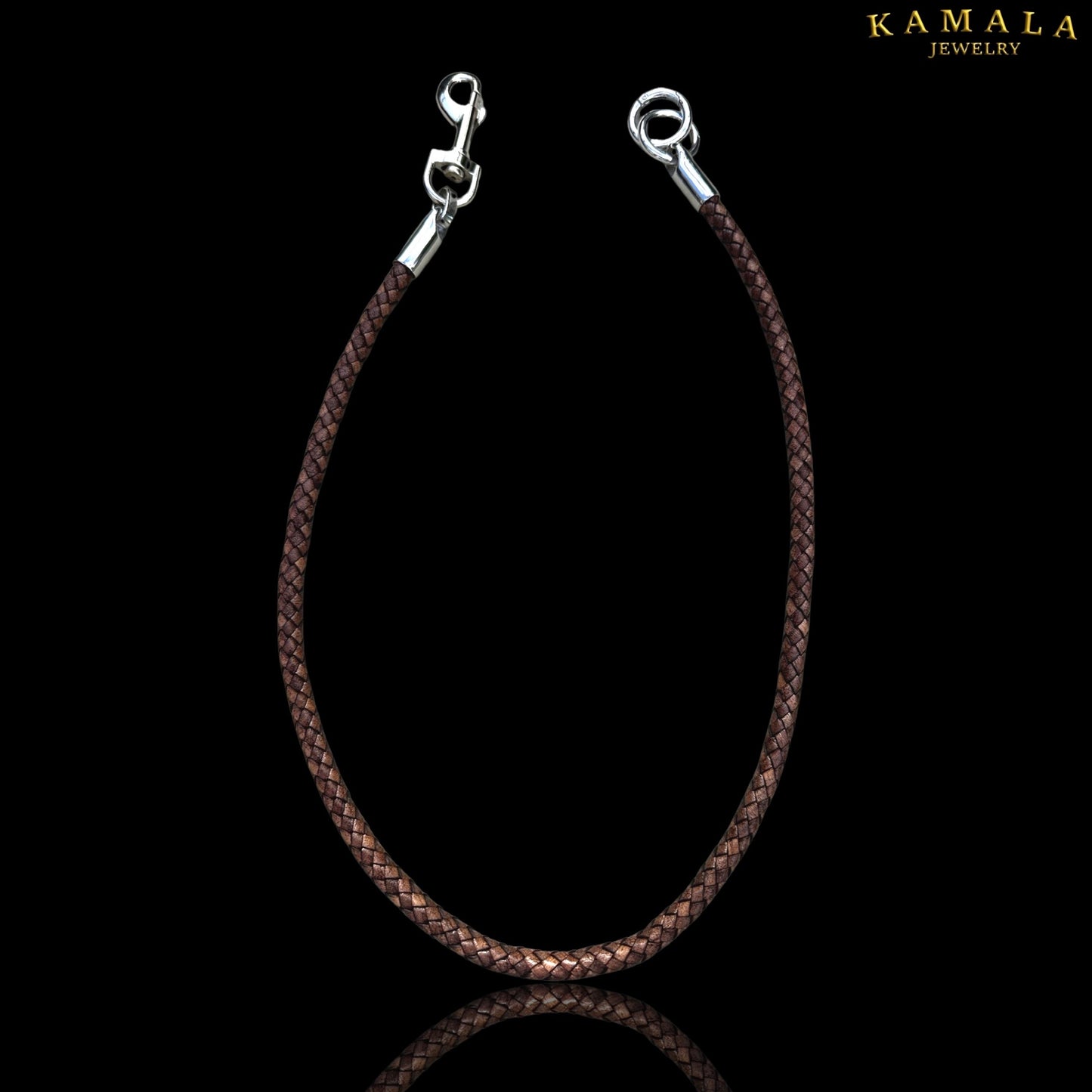 Hosenkette - Portemonnaie Kette - Leder Braun - 8mm