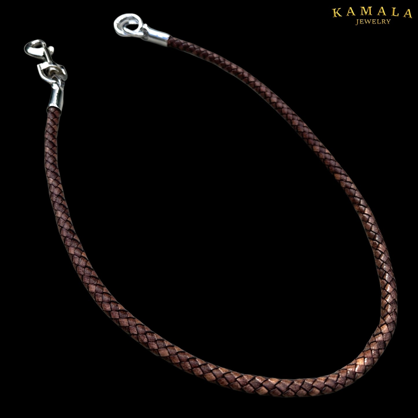 Hosenkette - Portemonnaie Kette - Leder Braun - 8mm