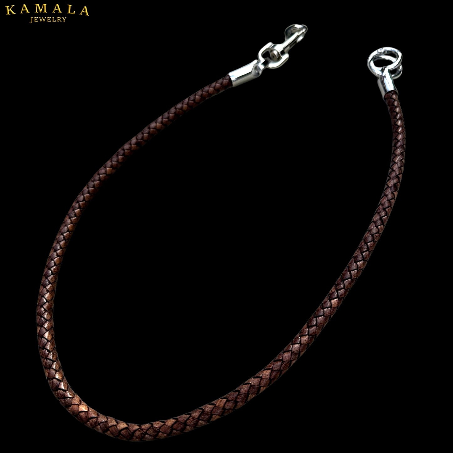 Hosenkette - Portemonnaie Kette - Leder Braun - 8mm