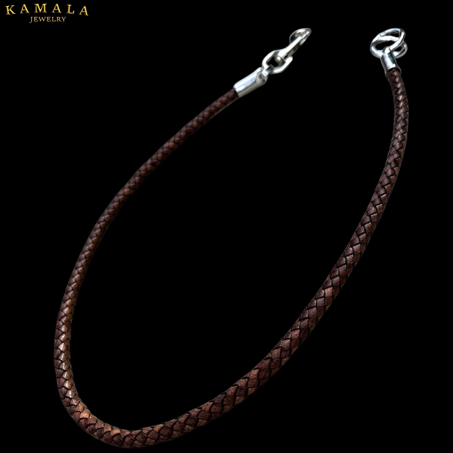 Hosenkette - Portemonnaie Kette - Leder Braun - 8mm