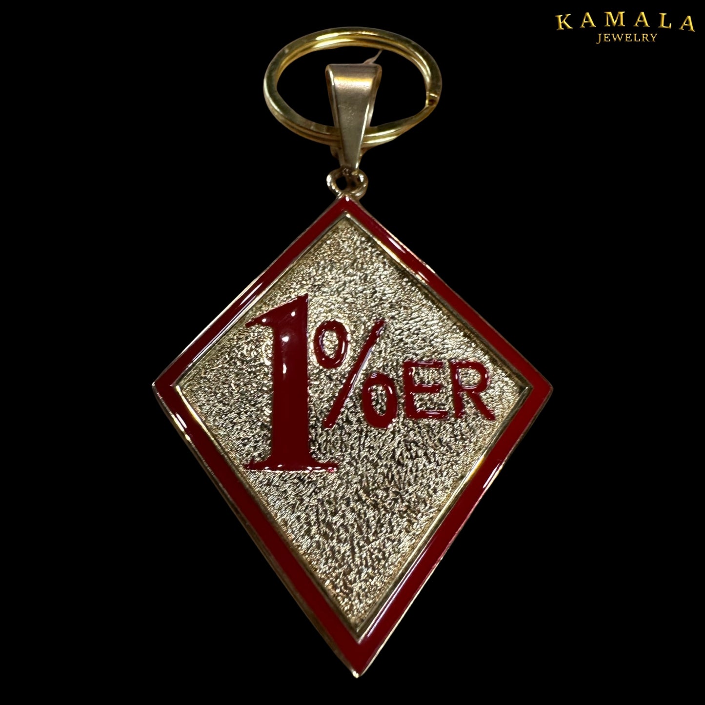 1%er Schlüsselanhänger - Rot & Gold