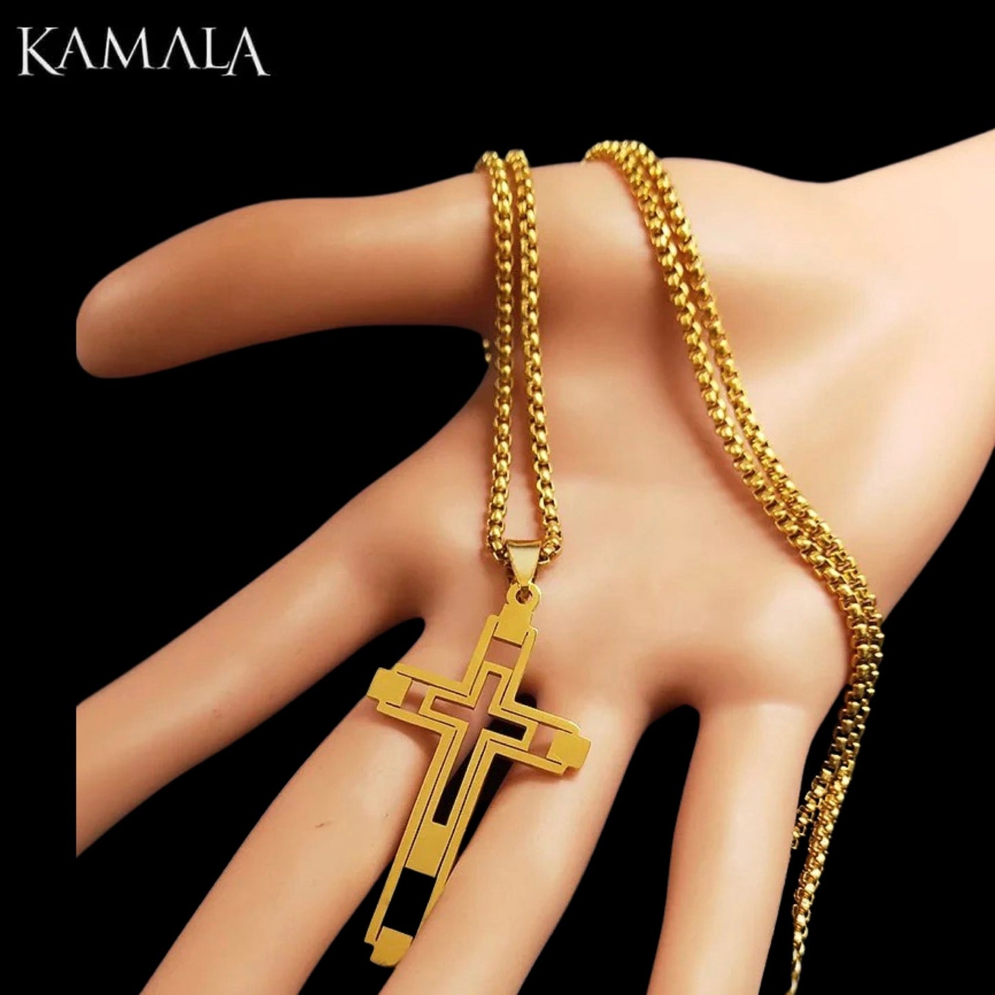 Anhänger mit Kreuz - Gold