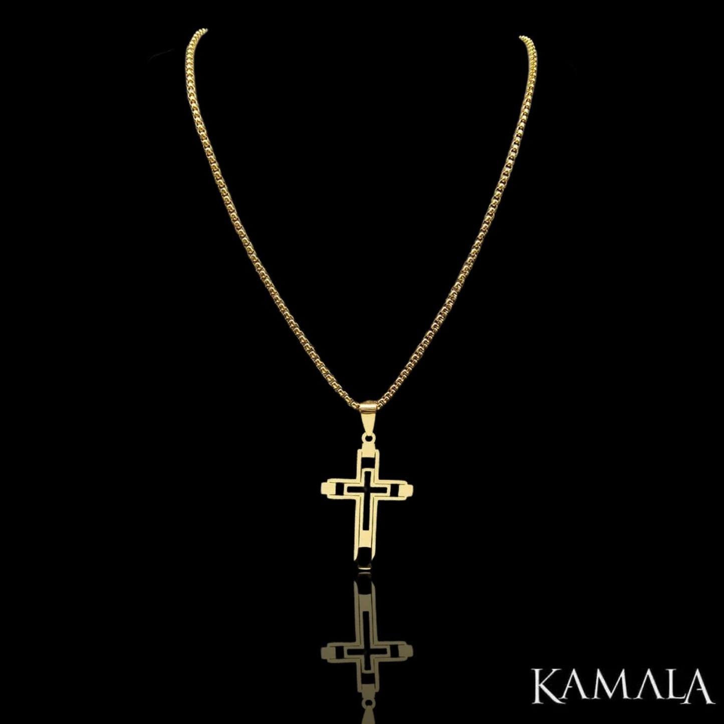 Anhänger mit Kreuz - Gold