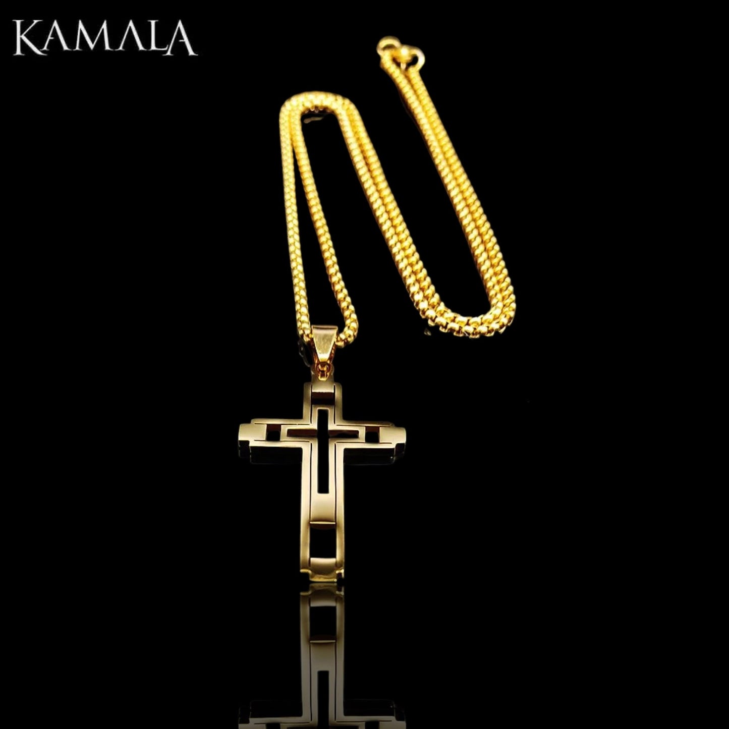 Anhänger mit Kreuz - Gold