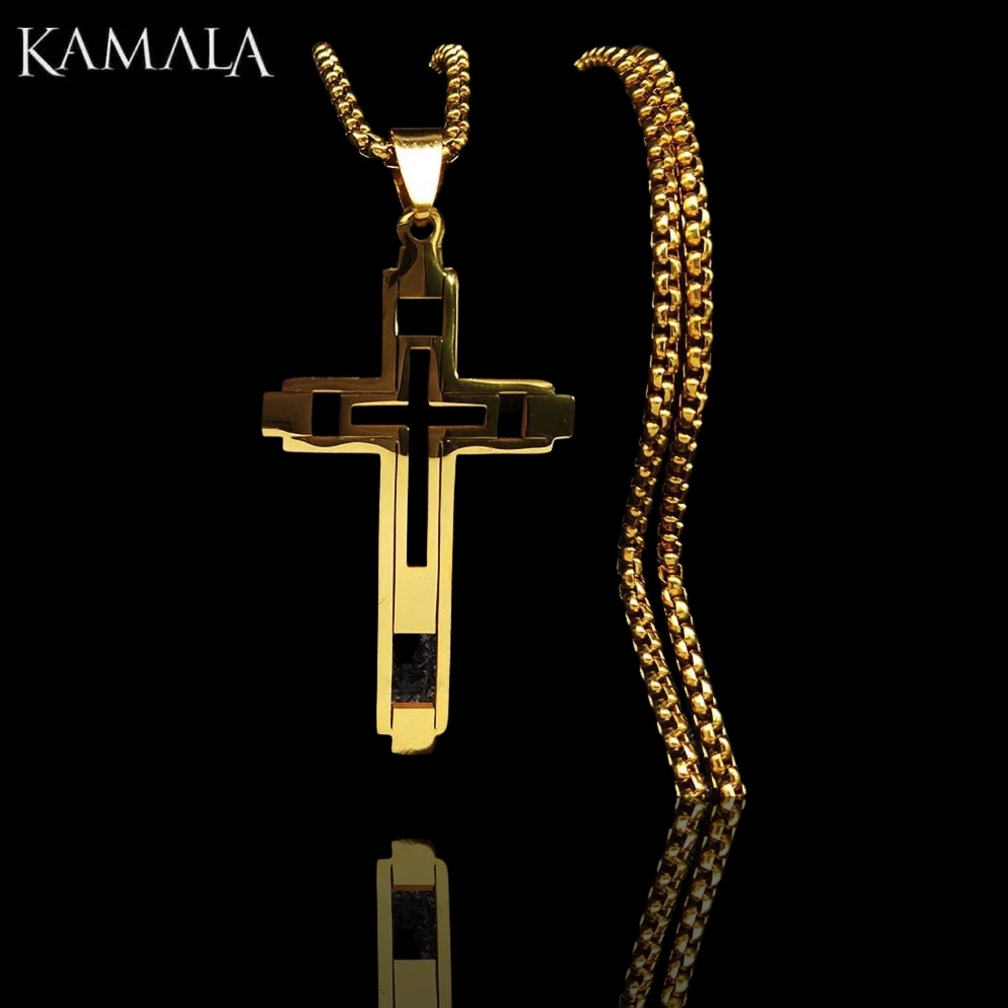 Anhänger mit Kreuz - Gold