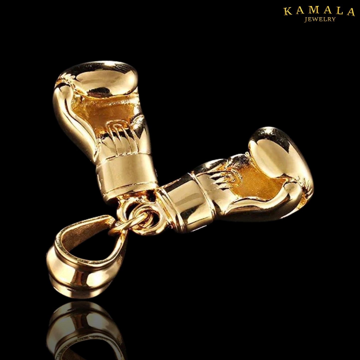 Halskette mit Boxhandschuhe - Gold