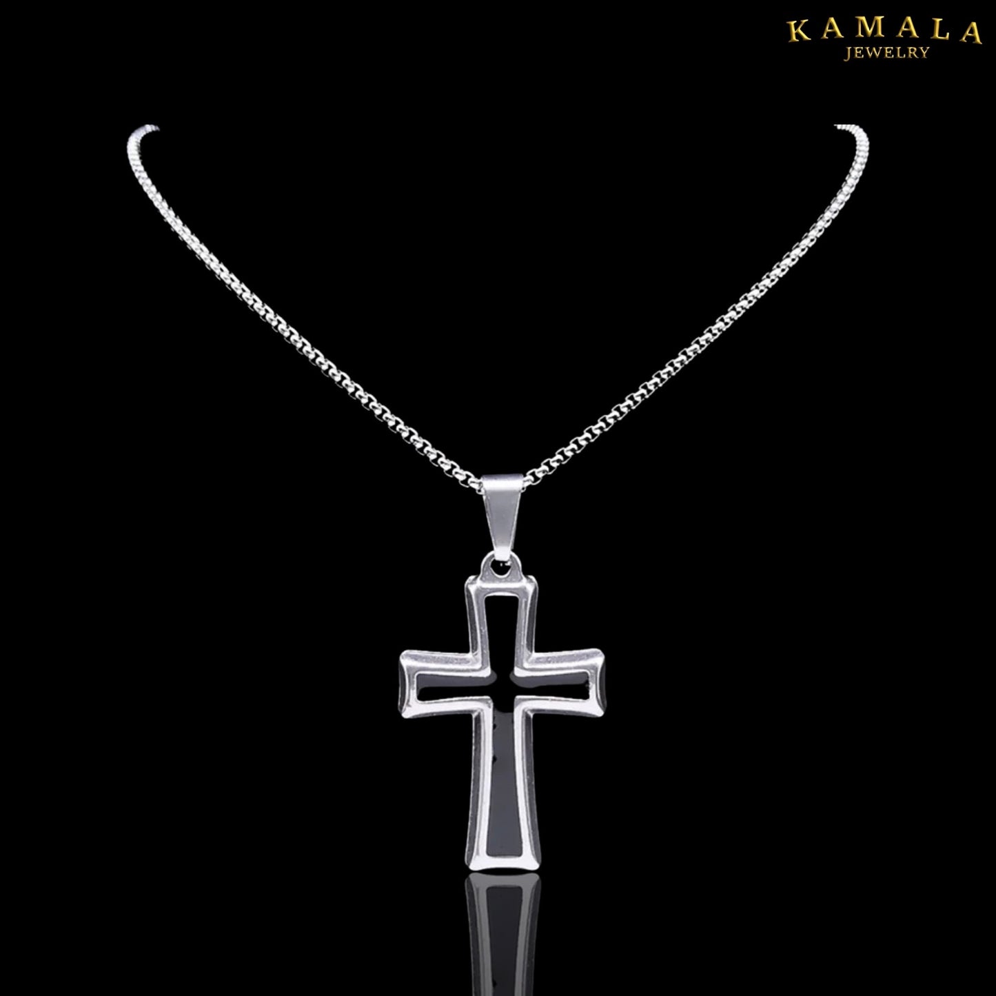 Halskette mit Kreuz - Silber
