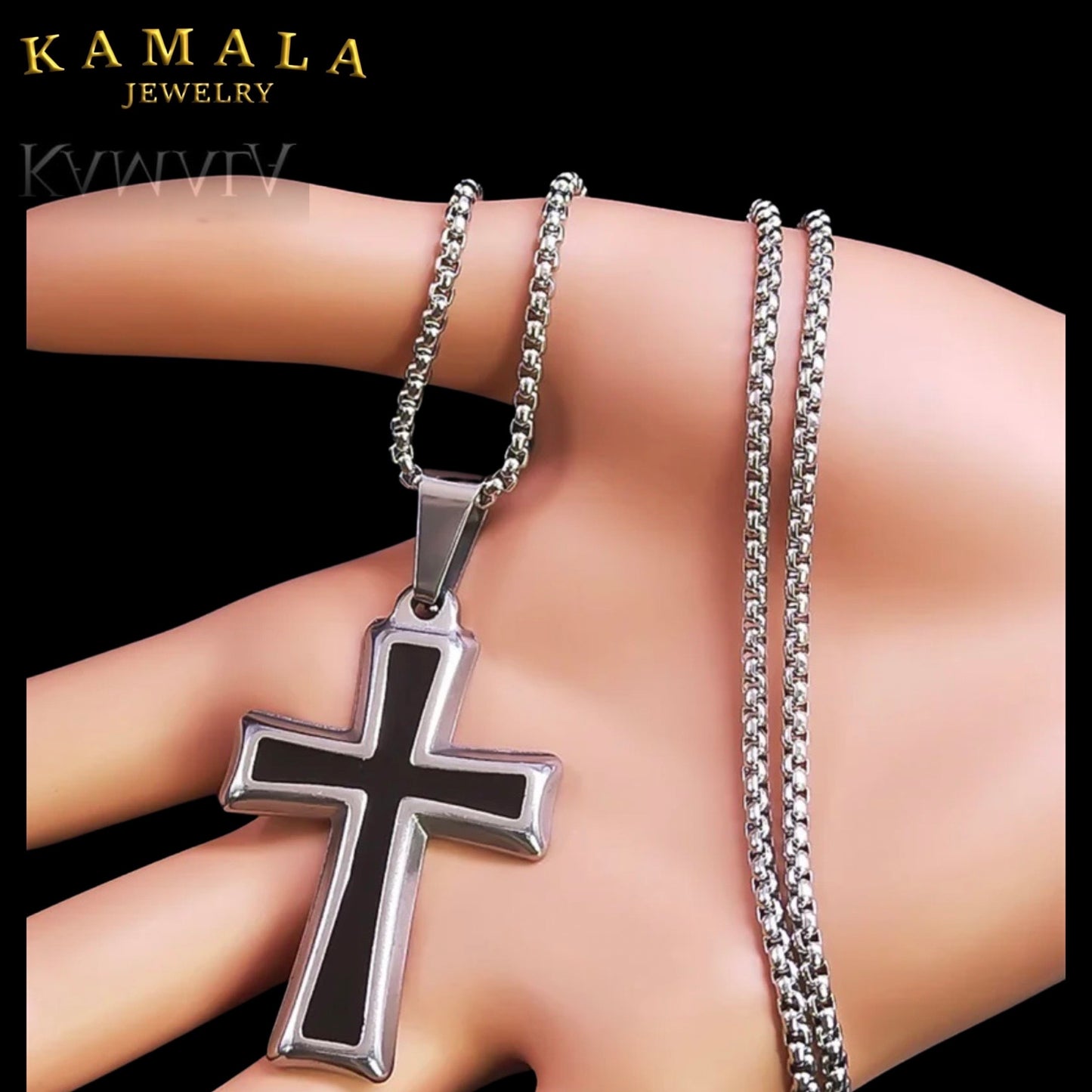 Halskette mit Kreuz - Silber