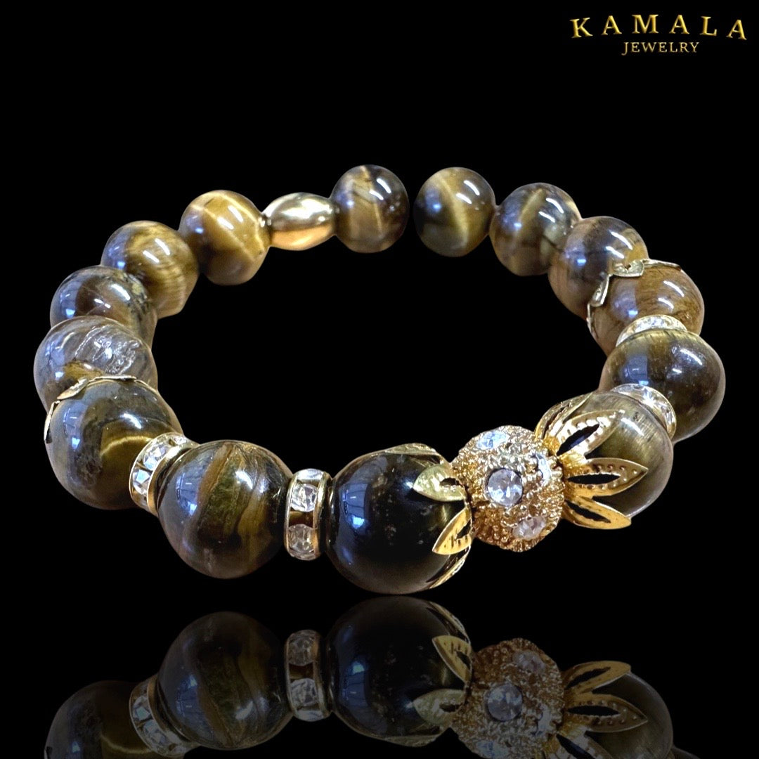Omerta Armband - Tigerauge mit Gold