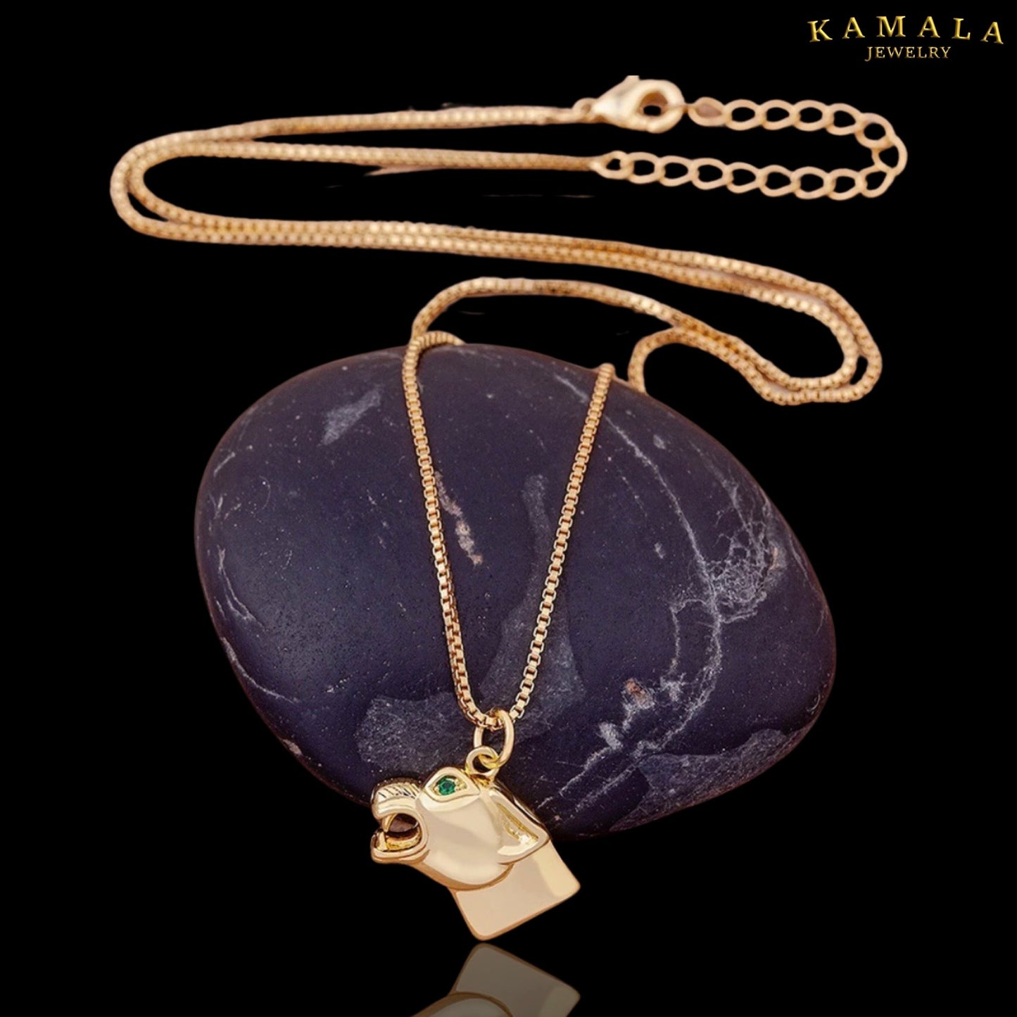 Halskette mit Panther - Gold