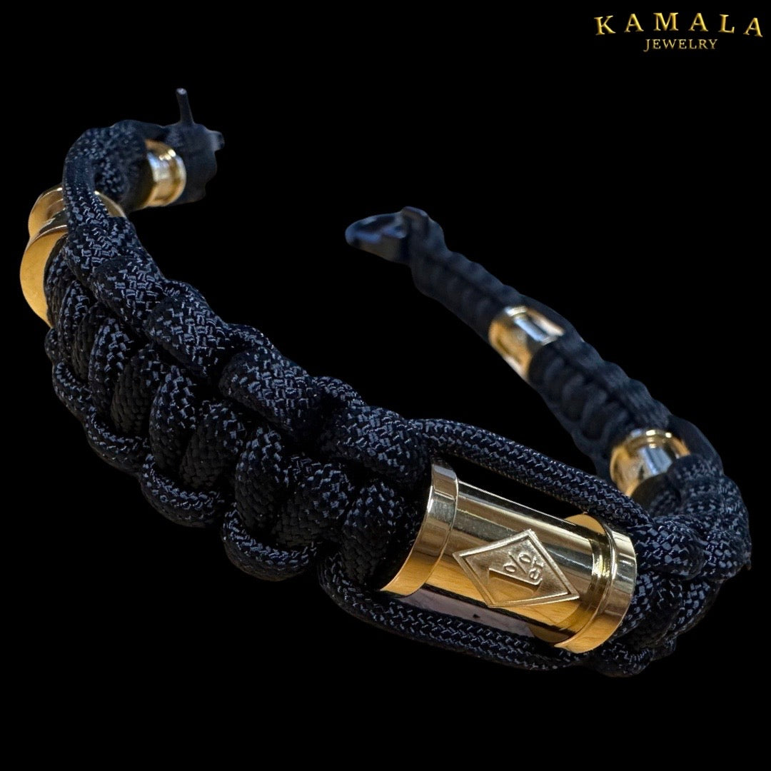 1%er Hosenkette - Madmax Schwarz & Gold