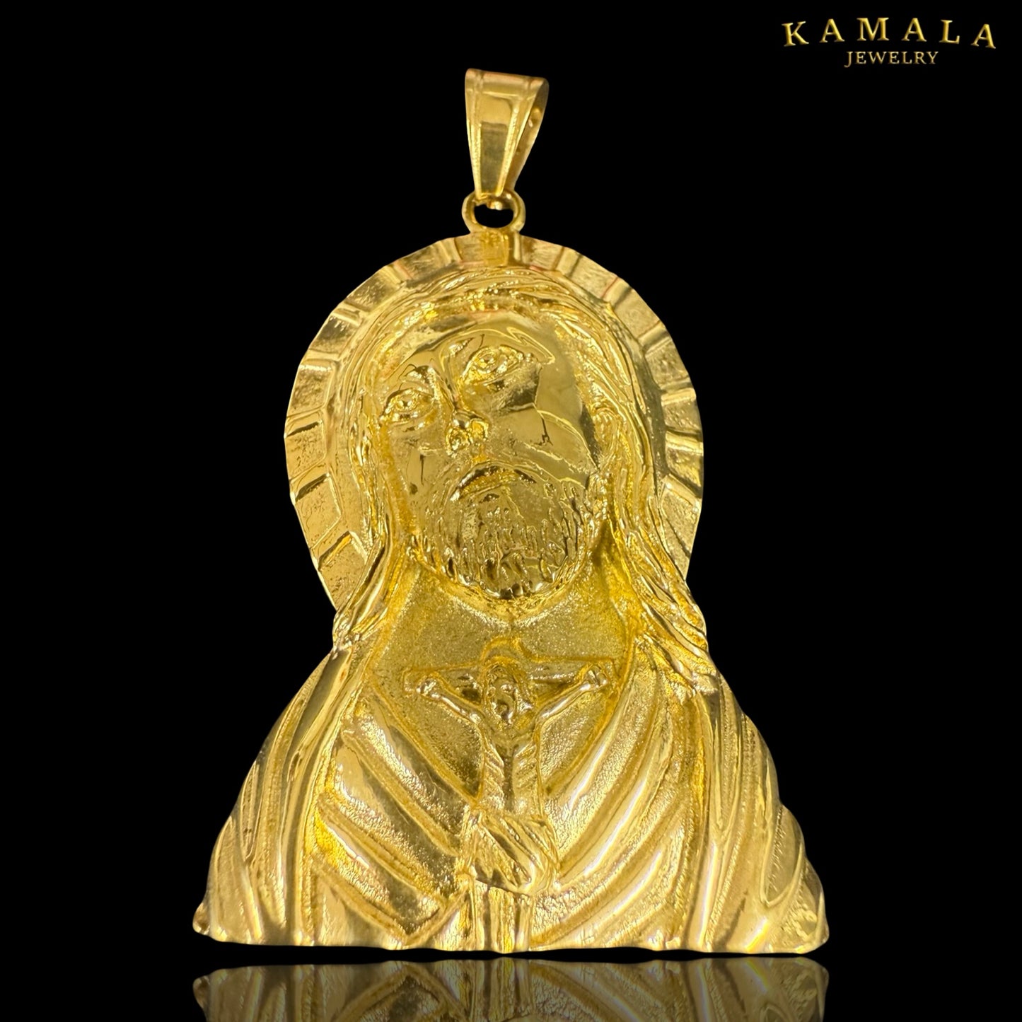 Jesus Anhänger - Gross - Gold