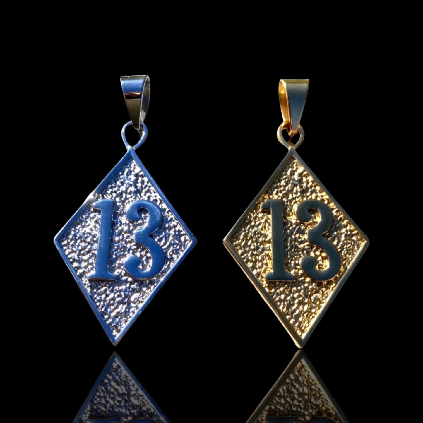 13 Exklusive Anhänger - Edelstahl mit Gold