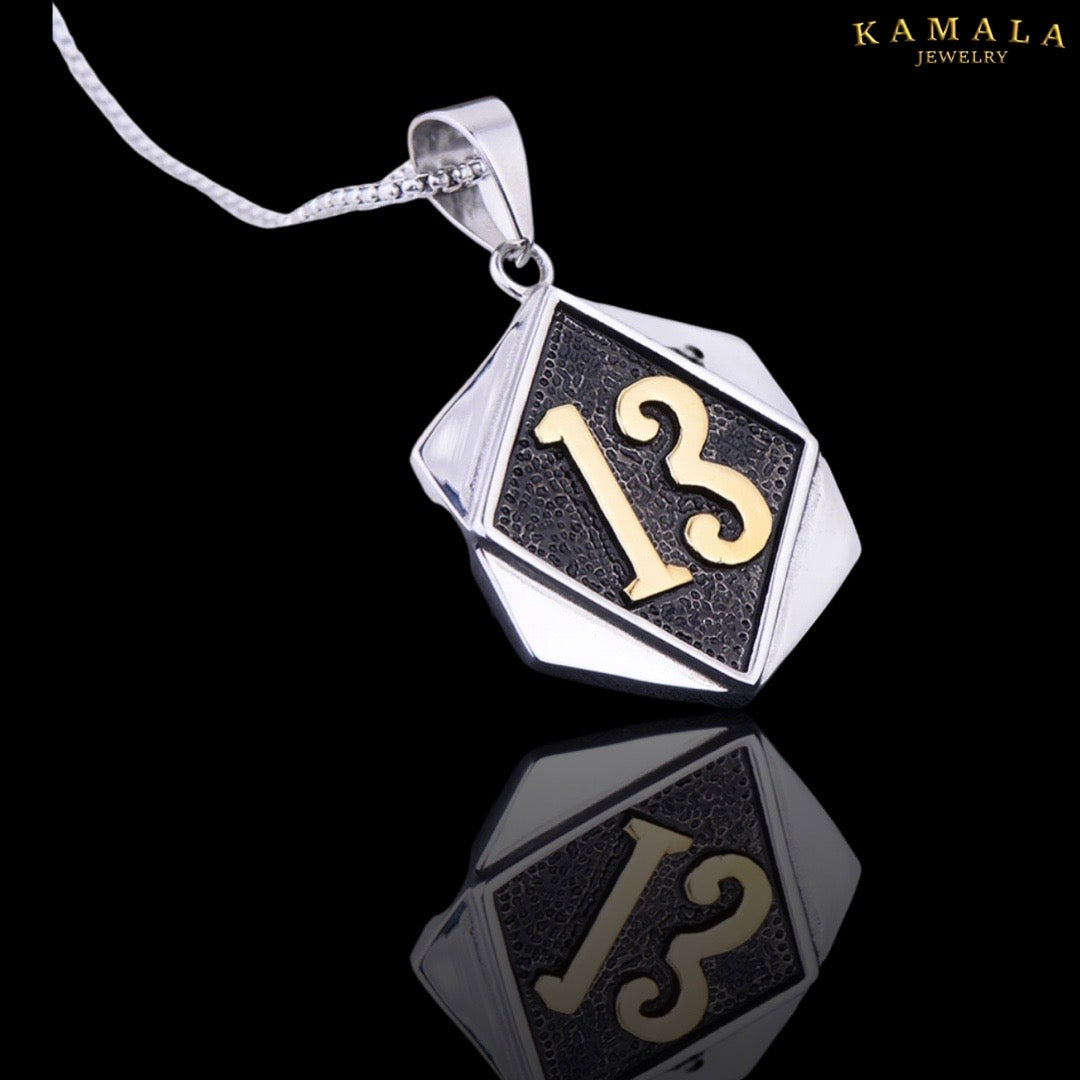 13 Anhänger Edelstahl mit Gold