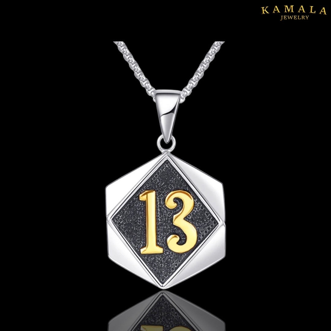 13 Anhänger Edelstahl mit Gold